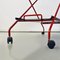 Italian Modern Black and Red Metal Food Trolley on Wheels, 1980s, Image 4