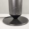 Italian Modern Round Base Matte Black and Glossy White Metal Table Lamp, 1980s 10