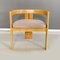 Italian Modern Wood and Beige Corduroy Fabric Tub Chairs, 1980s, Image 4