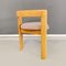 Italian Modern Wood and Beige Corduroy Fabric Tub Chairs, 1980s 5