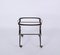 Walnut and Brass Bar Cart with Magazine Rack attributed to Cesare Lacca for Cesare Lacca, Italy, 1950s 16