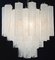 Lámpara de araña de tubos de vidrio blanco de alabastro, años 80, Imagen 3
