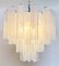 Alabaster White Glass Tubes Chandelier, 1980s 4