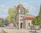 A. Chaudet, The Village Church, 1890er, Aquarell, gerahmt 3