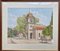 A. Chaudet, The Village Church, 1890s, Watercolor, Framed 1