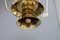 Italian Brass and Murano Glass Ceiling Lamp from Seguso, 1950s, Image 14