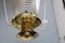 Italian Brass and Murano Glass Ceiling Lamp from Seguso, 1950s 13