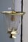 Italian Brass and Murano Glass Ceiling Lamp from Seguso, 1950s 2