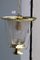 Italian Brass and Murano Glass Ceiling Lamp from Seguso, 1950s, Image 2
