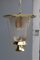 Lámpara de techo italiana de latón y cristal de Murano de Seguso, años 50, Imagen 15