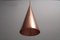 Hammered Copper Cone Pendant Lamp by E.S Horn Aalestrup, Denmark, 1950s 8