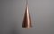 Lampe à Suspension Cone en Cuivre Martelé par ES Horn Aalestrup, Danemark, 1950s 1