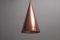 Hammered Copper Cone Pendant Lamp by E.S Horn Aalestrup, Denmark, 1950s 6