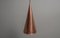 Hammered Copper Cone Pendant Lamp by E.S Horn Aalestrup, Denmark, 1950s 11