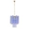 Chandelier with Murano Glass Cylinders in Blue-Purple Color, Italy, 1990s 1