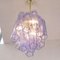 Chandelier with Murano Glass Cylinders in Blue-Purple Color, Italy, 1990s 8