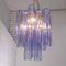 Lampadario con cilindri in vetro di Murano blu-viola, Italia, anni '90, Immagine 3