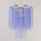 Lustre avec Cylindres en Verre de Murano Bleu-Violet, Italie, 1990s 4