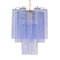 Lampadario con cilindri in vetro di Murano blu-viola, Italia, anni '90, Immagine 2