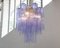 Chandelier with Murano Glass Cylinders in Blue-Purple Color, Italy, 1990s 6