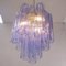 Chandelier with Murano Glass Cylinders in Blue-Purple Color, Italy, 1990s 7