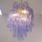 Chandelier with Murano Glass Cylinders in Blue-Purple Color, Italy, 1990s, Image 7