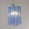 Tronchi Glass Chandelier in Blue, Italy, 1990s 9