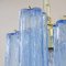 Tronchi Glass Chandelier in Blue, Italy, 1990s, Image 12
