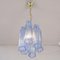 Lustre Tronchi en Verre Bleu, Italie, 1990s 5