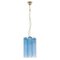 Tronchi Glass Chandelier in Blue, Italy, 1990s 1