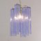 Tronchi Glass Chandelier in Blue Violet, Italy, 1990s 5