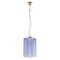 Lampadario Tronchi in vetro blu viola, Italia, anni '90, Immagine 1