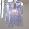 Tronchi Glass Chandelier in Blue Violet, Italy, 1990s 6