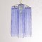 Tronchi Glass Chandelier in Blue Violet, Italy, 1990s 7