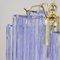 Tronchi Glass Chandelier in Blue Violet, Italy, 1990s 10