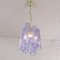 Tronchi Glass Chandelier in Blue Violet, Italy, 1990s 4