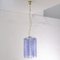 Cortex Chandelier in Blue-Violet Murano glass Tubes, Italy 3