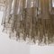 Large Chandelier in Gray & Smoke Structure Bronze Murano Glass, 1990s 7