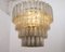 Large Chandelier in Gray & Smoke Structure Bronze Murano Glass, 1990s 5