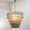 Large Chandelier in Gray & Smoke Structure Bronze Murano Glass, 1990s 2