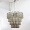 Large Chandelier in Gray & Smoke Structure Bronze Murano Glass, 1990s 4