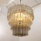 Large Chandelier in Gray & Smoke Structure Bronze Murano Glass, 1990s 3