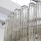 Lámpara de araña grande de cristal de Murano estructurado en gris y ahumado, años 90, Imagen 9