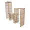 Bookcases in Bamboo, Leather and Brass, 1960s, Set of 3 2