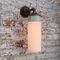 Vintage White Porcelain, Brass and Opaline Glass Sconce 8