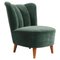 Swedish Cabinetmaker Cocktail Chair with Velvet, 1940s 1