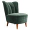 Swedish Cabinetmaker Cocktail Chair with Velvet, 1940s, Image 1