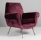 Mid-Century Modern Italian Armchair in Velvet by Gigi Radice for Minotti, 1950s 2