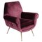Mid-Century Modern Italian Armchair in Velvet by Gigi Radice for Minotti, 1950s 1
