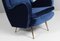 Mid-Century Modern Italian Armchair in Velvet by Gigi Radice for Minotti, 1950s 5